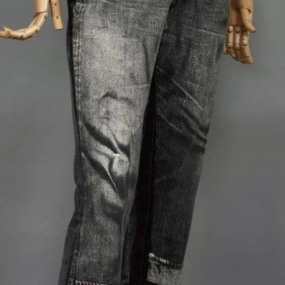 Jean Paul Gaultier – Denim Trompe L'oeil Jeans Black/Gray Size 6 / 8 6/8 FR42 - Picture 8 of 11